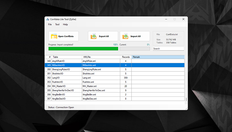 MuOrigin ConfData Lite Tool